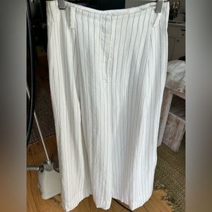 Rachel Zoe Pinstripe High Waisted Wide Leg Pants